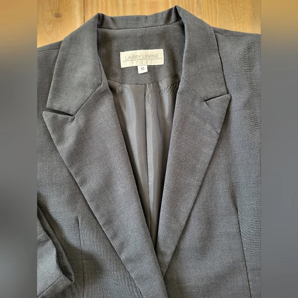 Vintage Larry Levine Classic Gray Womens Blazer Size 10 - Picture 1 of 16